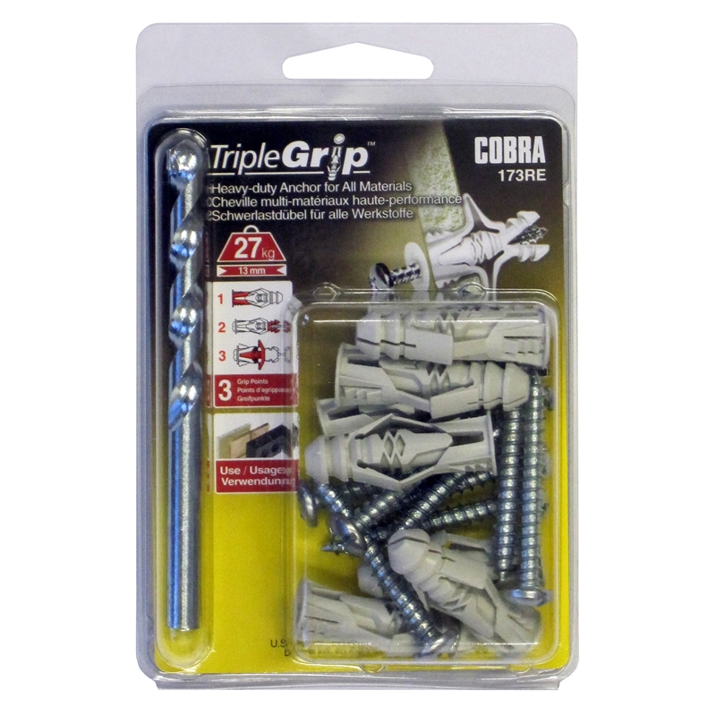 Cobra TripleGrip Anchor 6mm 8pk Bunnings Warehouse
