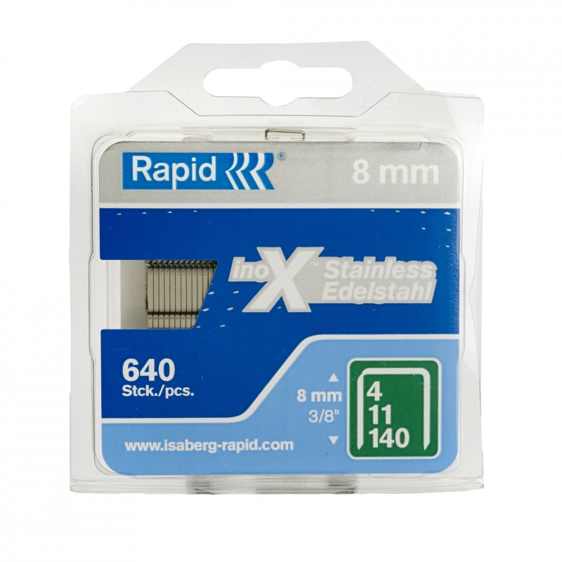 Rapid Staples 140 Series Stainless Steel 8mm 640pcs SKU 00105961 Bunnings Warehouse
