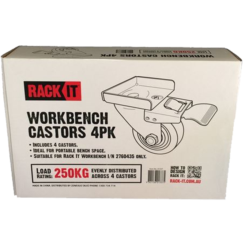Rack It Silver Castors 4 Pack Bunnings Warehouse