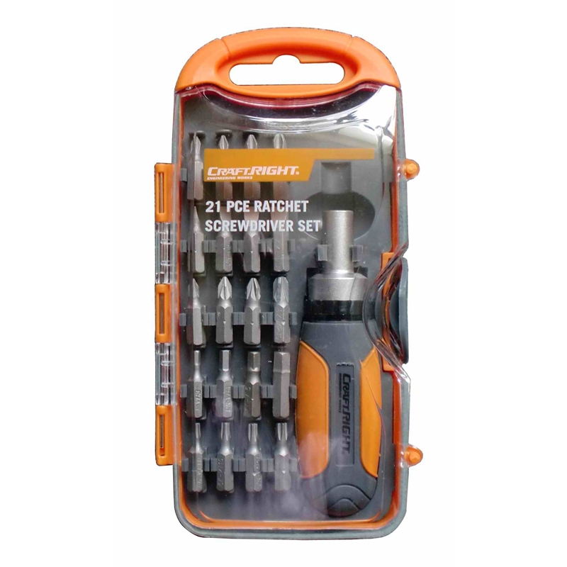 Craftright Ratchet Screwdriver Set 21pc SKU 06060173 | Bunnings Warehouse