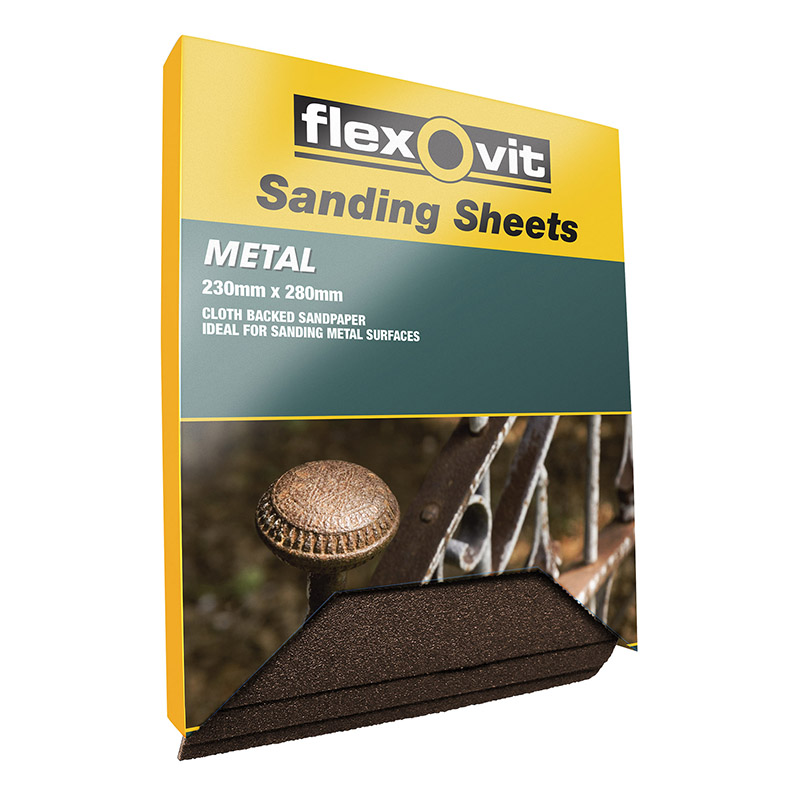 Flexovit 80 Grit Cloth Sanding Sheet for Metal 230x280mm Bunnings