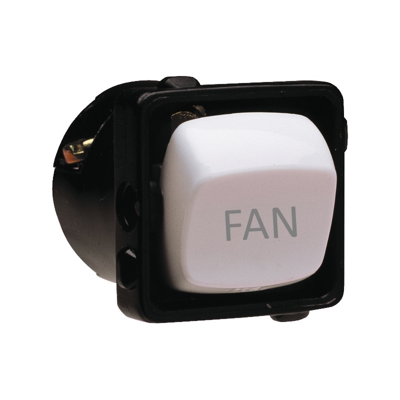HPM Switch Mechanism Fan Engraved 10amp White Bunnings Warehouse